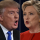 Republican nominee Donald Trump and Democratic nominee Hillary Clinton face off during the first presidential debate at Hofstra University in Hempstead, N.Y., on Sept. 26, 2016.
PAUL J. RICHARDS/AFP/Getty Images